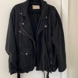 Oversized Free People Moto Jacket